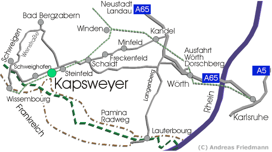 Anfahrt nach Kapsweyer